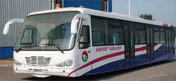 China Durable Low Carbon Alloy Steel Body Nice Airport Shuttle Bus With Thermal King AC System supplier