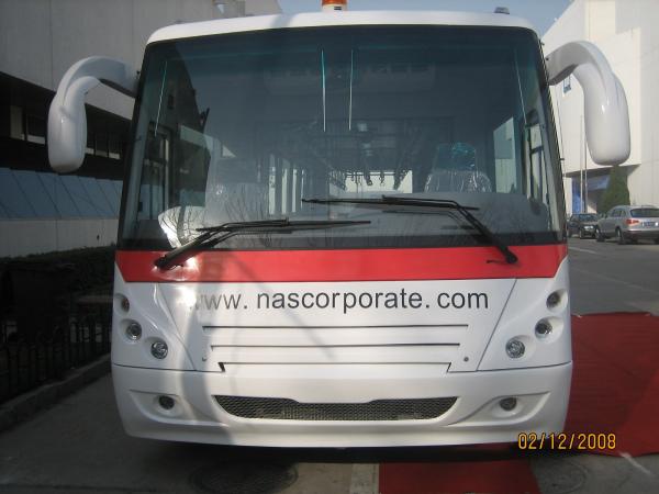 China Full Aluminum Body Long Airport Passenger Bus With Short Turn Radius supplier