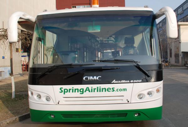 China Tarmac Airport Apron Bus Full Aluminum Body CE supplier