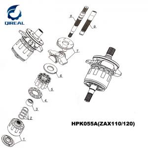 China Construction Machinery Parts HPK055 Hydraulic Main Pump Repair Parts For Hitachi ZAX110 120 ZX120-6 supplier