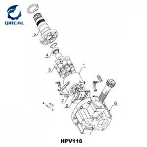 China Construction Machinery Parts HPV116 Hydraulic Spare Parts For EX200-1/2/3 ZX300 ZX310 ZX330 Excavator supplier