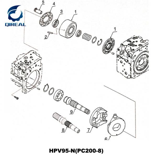China HPV95 Hydraulic Pump Parts PC200-8 Pump Repair Kit supplier