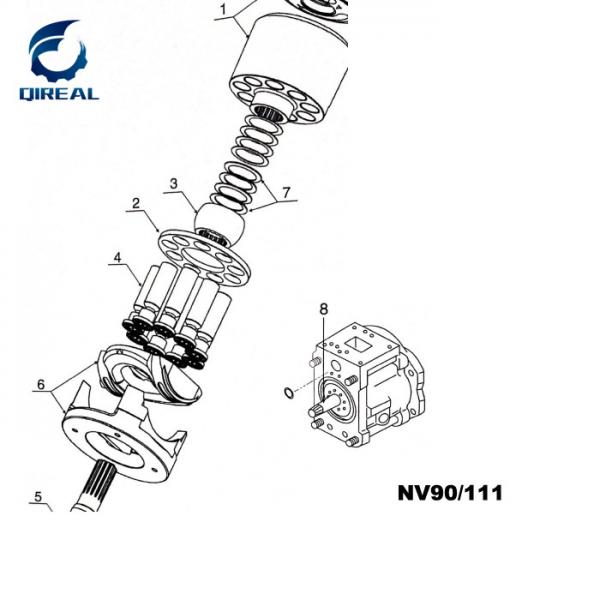 China Metal Kawasaki Hydraulic Pump Parts NV45 NV50 NV60 NV64 NV70 NV90 NV111 NV120 NV137 NV172 NV210 NV270 supplier