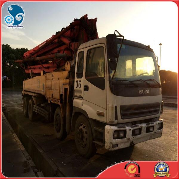 China 42M Putzmeister brand Concrete pump with Isuzu trailer truck supplier
