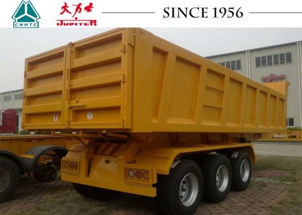 China 27 CBM 3 Axles Dump Semi Trailer 40 Tons For Kenya For Container Transport supplier