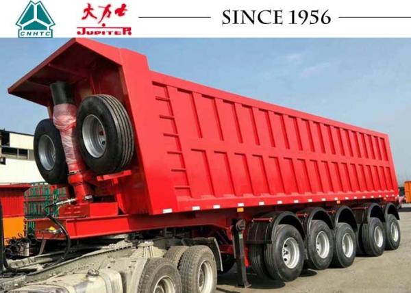 China Heavy Duty 80 Tons 5 Axle Truck Tipper Trailer With Airbag Suspension And Lifting supplier