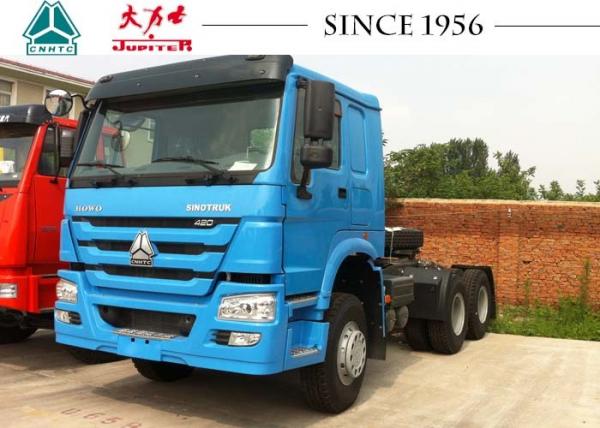 China Longer Lifespan HOWO Tractor Truck 420 Hp Euro II Engine RHD For Road Transport supplier