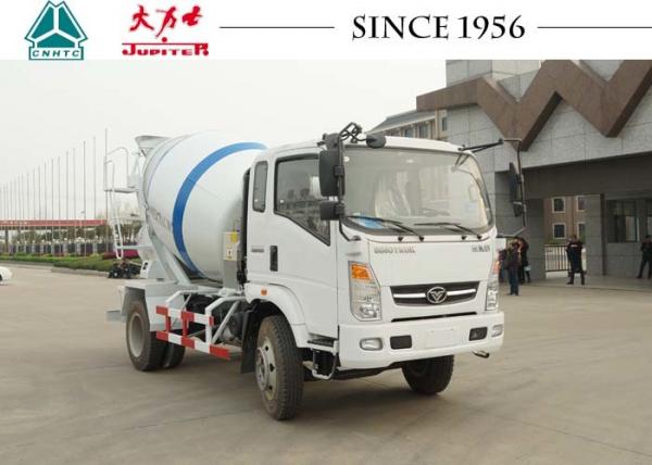 China SINOTRUK HOWO 3CBM 4X2 Concrete Mixer Truck , White Cement Mixture Truck supplier