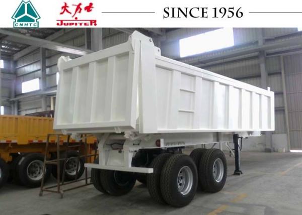 China Square Shaped Semi Tipper Trailer 20-30 CBM Steel Frame With Long Life Span supplier