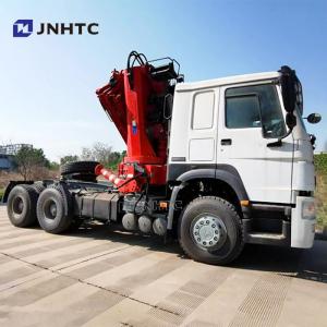 China Factory Price Sinotruk HOWO 6×4 Tractor Truck With 10ton Folding Crane supplier