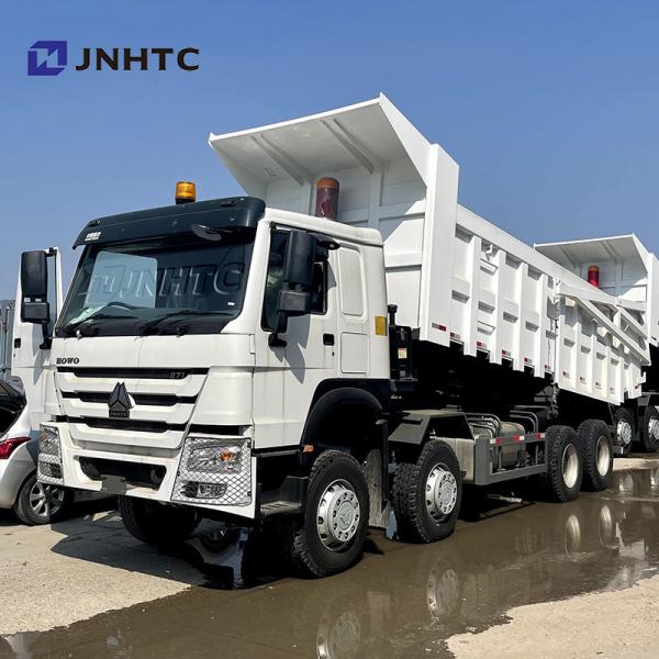 China Front Lifting Heavy Duty Dump Truck 12 wheels With Rear Cover Sinotruk Howo supplier