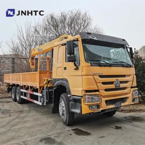 China Howo Straight Arm Cargo With Crane Truck 6×4 10 Wheels 380hp 10T Good Price supplier