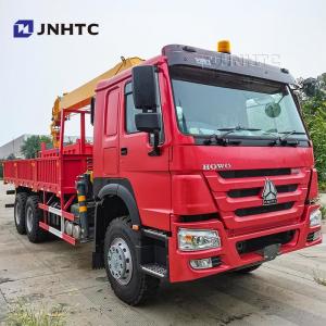 China HOWO Traight Arm Crane Truck 6X4 10 Wheels 340hp 10 Ton Cargo Truck With Crane supplier