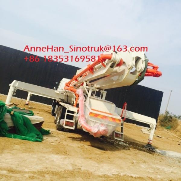 China Iso Ccc 37m Concrete Pump Trailer HOWO Concrete Mixer Truck Energy Saving supplier