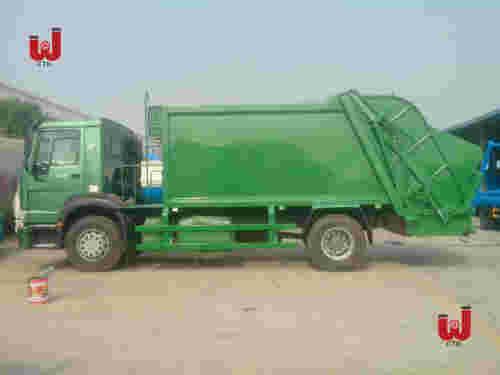 China 10000L Front Load Trash Truck 10m3 Manual Side Loader Garbage Truck supplier