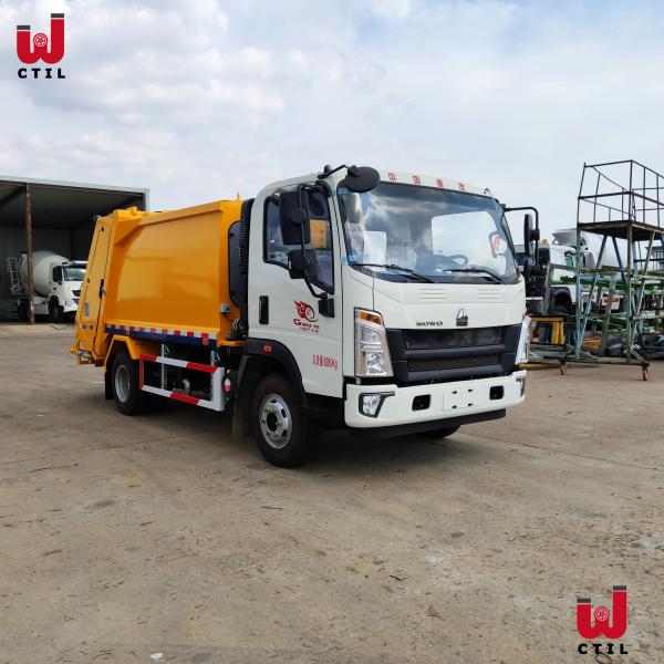 China Yellow 4X2 Compactor Garbage Truck 12m3 Refuse Compactor Vehicle supplier