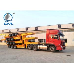 China 2/3/4Axles Low Flatbed Trailer With Jost Landing Gear And Fuwa Axle 40t-100t Payload Capacity supplier