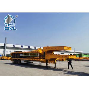 China 40 Foot High Flatbed Semi Truck Trailer 3 FUWA Axles For Carry Container Cement Bags supplier