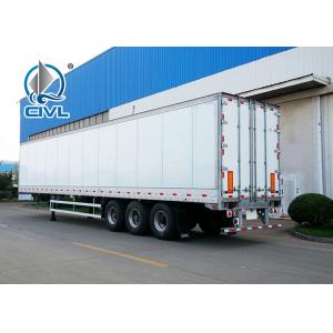 China Aluminum Dry Van Semi Trailer Trucks , Three Axle Van Trailer One Year Warranty supplier