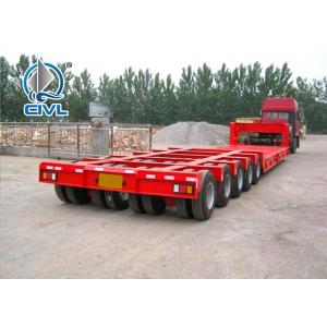 China Colored Low Bed Semi Trailer , Low Floors Semitrailer Transport Heavy Vehicles Semitrailer supplier