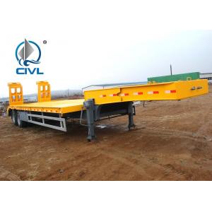 China Flat Bed Container Semi Trailer Trucks Loading 40 – 50 Ton Fuwa Axle Jost Support Leg supplier