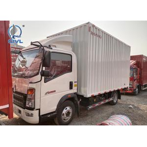 China HOWO brand Box Light Duty Commercial Trucks Wheelbase 3360 Steering Wheel,Total weight 4330kg, white color supplier