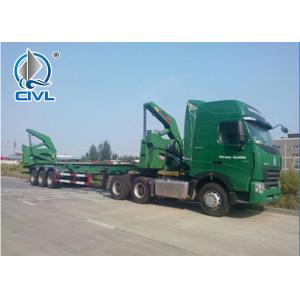 China NEW Q345 Material Side Lifter 3 Axles Semi Trailer Truck Lift / Carry 20ft 40ft Container with 6×4 tractor supplier