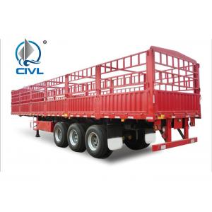 China Red Cargo Semi Trailer Trucks Semitrailer Series 13m Three Axle Cargo Semitrailer supplier