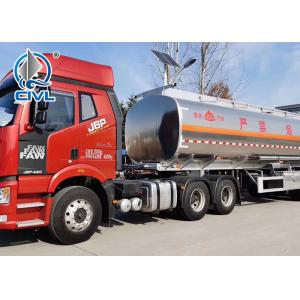 China Round Or Square Shape Chemical Liquid Tanker Trailer Three Axles 30,000L- 33,000L supplier