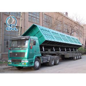 China Three Axle Side Dump Semitrailer / 60 – 80 Tons Dump Truck SINOTRUK Brand supplier