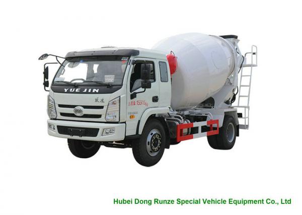 China YUEJIN 5m3 Small Concrete Mixer Truck With Pump , 4×2 Mobile Mixer Truck supplier