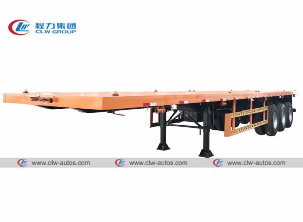 China 40FT 3 Axle 45 Ton Container Loading Flatbed Semi Trailer supplier