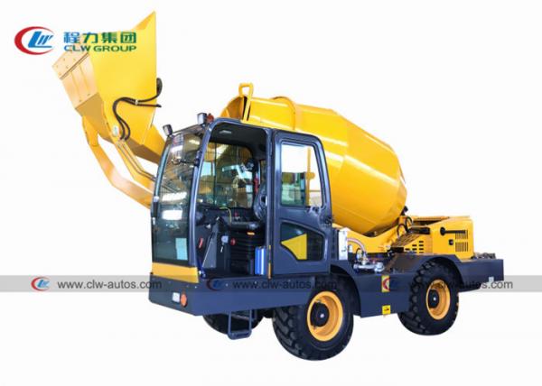 China Mobile Self Loading Cement Concrete Mixer Truck 4CBM 4.5CBM With 270 Deg Rotation supplier