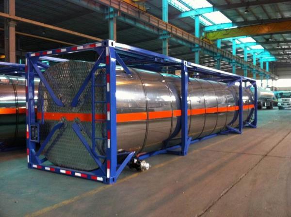 China ISO Large Steel Chemical Liquid Tank Container 20 Feet Cylinder shaped supplier
