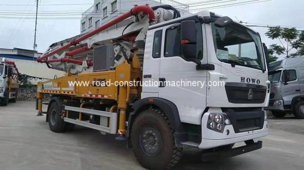 China 120m3/H 1540mm Height Concrete Boom Truck HB37V 5 Section 228KW supplier