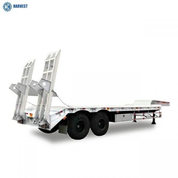 China 12.00R20 8pcs Tires 40 Ton Loading Capacity Harvest 2 Axles Lowbed Semi Trailer supplier