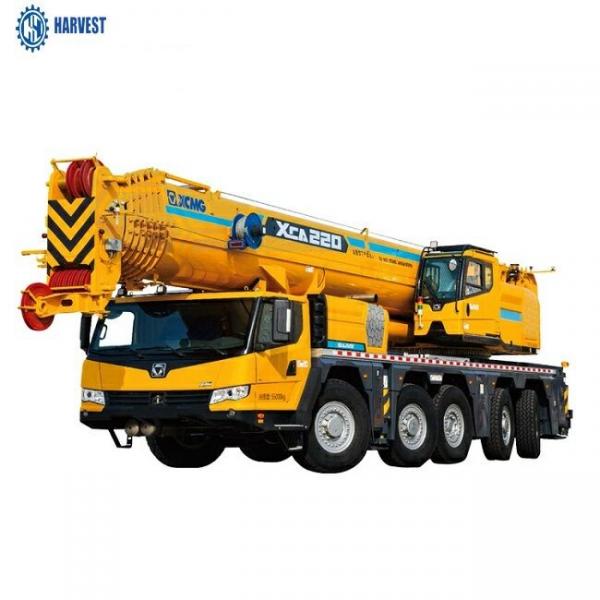 China 18.5m Turning Diameter 220 Ton 108m Hoist Height 7 Section Boom Truck Crane supplier