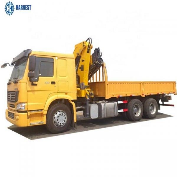China 371hp Engine Sinotruk Howo 6×6 10 Ton Knuckle Boom Crane Truck supplier