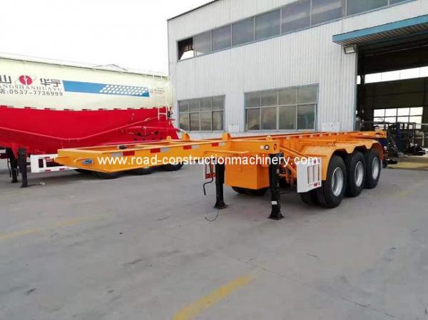China 3 Axles 20ft Skeleton Semi Trailer Payload 45 Ton For Container supplier
