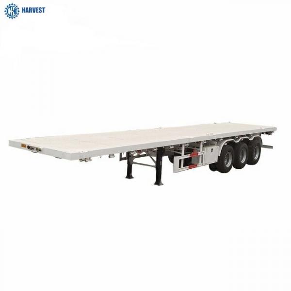 China 40 Ton Payload Platform Thickness 3mm FUWA 3 Axle 40ft Flatbed Semi Trailer supplier