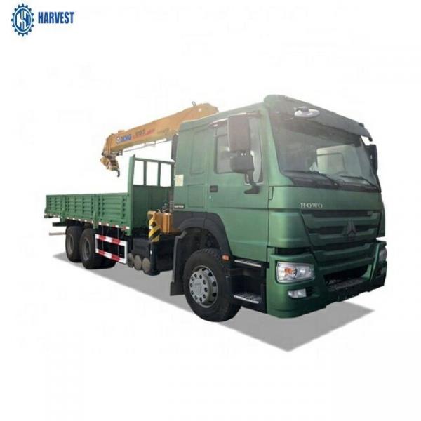 China 7000x2300x600mm Cargo Box Sinotruk Howo 6×4 336hp 10 Ton Truck Mounted Crane supplier