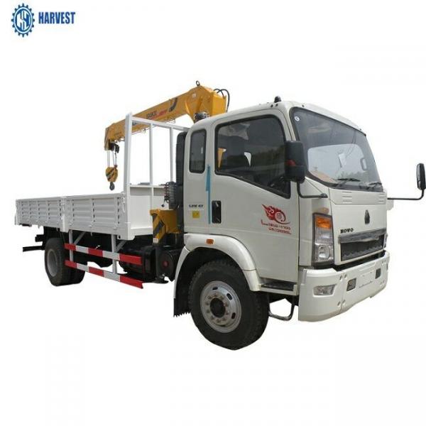 China Howo 4×2 10 Ton Light Cargo 4000kg 2 Section Truck Mounted Telescopic Crane supplier