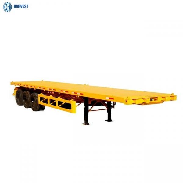 China Max Payload 45Ton 4 Axle 40ft Transport Flat Bed Heavy Duty Semi Trailer supplier