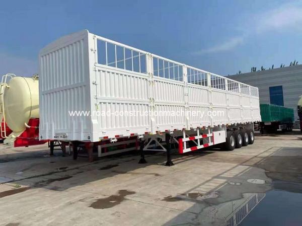 China Mechanical Spring 3 Axle Stake Fence Trailer 13T Cargo Truck Semi Trailer supplier
