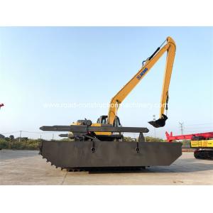 China XCMG Amphibious Excavator XE215SLL With 17M Long Reach Boom Isuzu Engine supplier