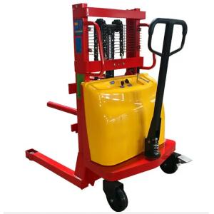 China Semi Auto Electric Stacker Small 1 Ton 2ton Manual Hand Stacker Forklift With 3m Lifting Height supplier