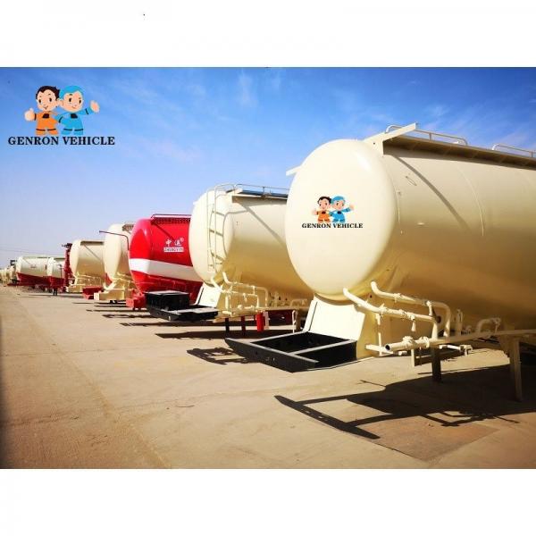 China 3 Axles 45 Cbm 60t 70T Air Suspension Bulk Powder Wheat Flour Tanker Trailer for Sale Export to Sudan Zambia Ghana Nepal supplier
