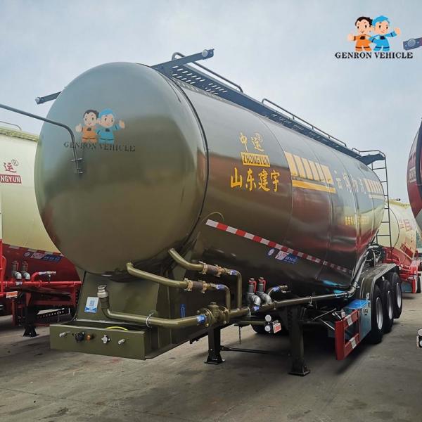 China 3 Axles 45cbm Dry Powder Bulk Cement Material Tanker Semi Truck Trailer For Sale supplier
