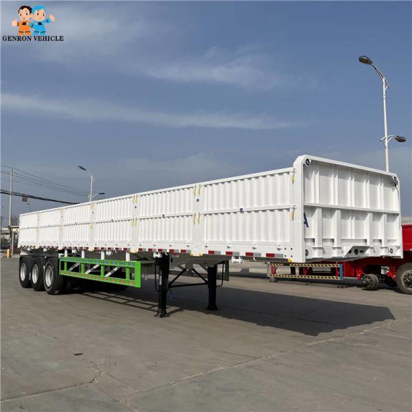 China 3 Axles 50 Tons Side Wall Truck Trailer Container Cargo Container Trailer supplier