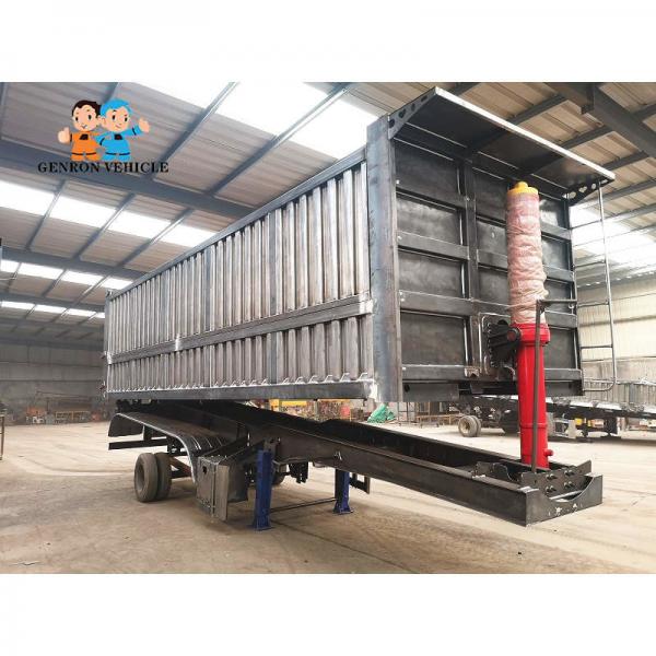 China Genron Dumping Truck Semi Trailer 50 Tons Capacity With Mechanical Suspension supplier